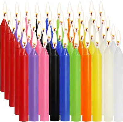 Productafbeelding van Kaarsen, 100 stuks kleine kaarsen, druipen niet, voor schoorstenen, magie, gemeenschap, rituelen, vigiel kaarslicht, feestdecoratie (10 kleuren)