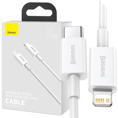 Zdjęcie produktu dla Baseus Superior Kabel Usb Typ C - Lightning Power Delivery 20 W 1 M Biały (Catlys-A02)