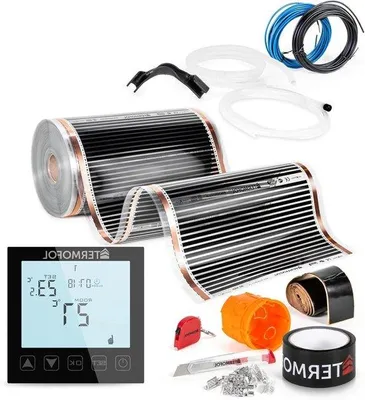 Obrázok produktu pre Súprava elektrického podlahového kúrenia pre 16 m² – Rovnomerné teplo pre príjemný domov – Čierna