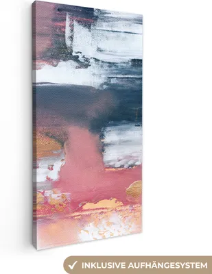 Produktbild von MuchoWow® - Leinwandbilder - Abstrakt - Malerei - Design, Wandbild, Wanddeko Bilder Wohnzimmer, 40x80 cm