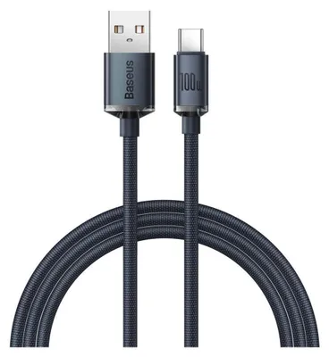 Zdjęcie produktu dla Kabel Przewód Usb - Usb-C Do Szybkiego Ładowania I Transferu Danych 100W 1.2M Czarny