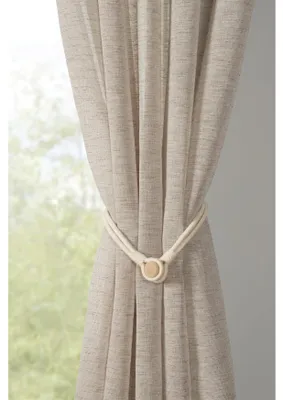 Image de Gardinia Embrasse pour rideaux Cordon 47 cm beige - 2 pièces