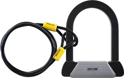 Produktbild von SIGTUNA Fahrradschloss - 16 mm Schweres Fahrrad Bügelschloss mit 1,2m Kabel fürs Rennrad,