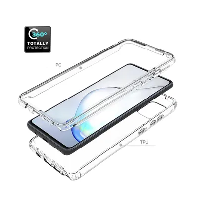 Produktbild von 2in1 IPhone 17 Pro Max Handyhülle Transparent Case | 360 Grad Voll Schutz Silikon Cover Tpu