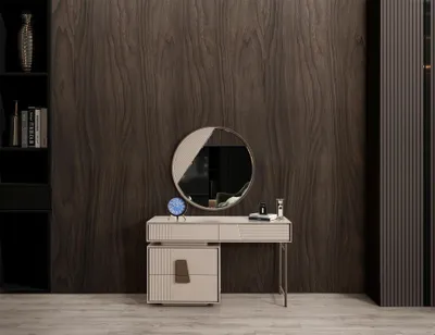 Immagine prodotto di Elegante specchio da toeletta beige Mobili moderni per camera da letto