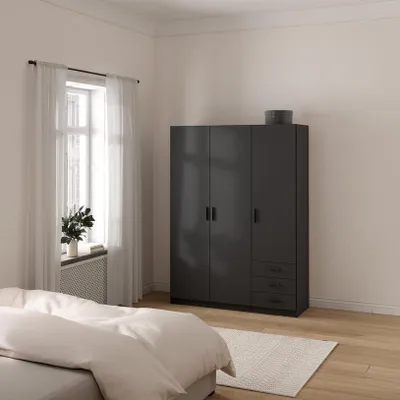 Zdjęcie produktu dla Spell szafa 3 drzwi i 3 szuflady szary mat.
