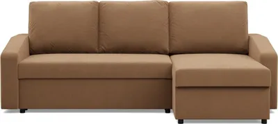 Produktbild von Ausziehbares Ecksofa NEO, Wohnzimme Sofa mit Schlaffunktion, Bonell, Braun