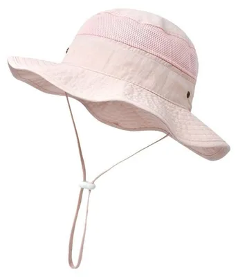 Produktbild von Sonnenhut Kinder UV Schutz Fischerhut Mesh Atmungsaktiv Rosa 48