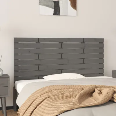 Produktbild von Wand-Kopfteil Grau 141x3x63 cm Massivholz Kiefer , Kopfteile Design 2024
