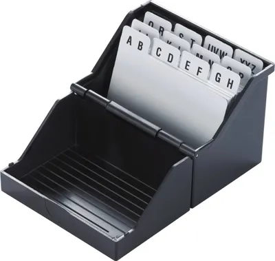Produktbild von Karteibox A8 quer für ca. 200 Karten schwarz
