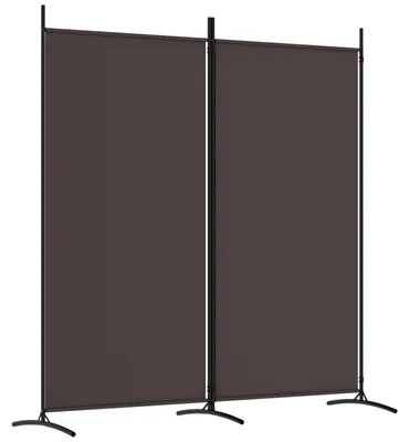 Produktbild von 2-tlg. Paravent Braun 175x180 cm Stoff