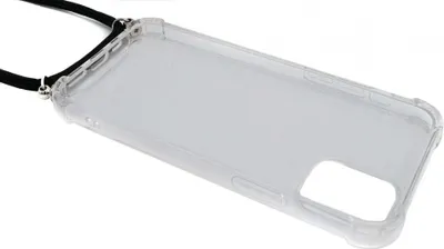 Produktbild von SYSTEM-S Hülle mit Band aus Silikon in transparent Schutzhülle kompatibel mit iPhone 12