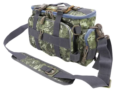 Produktbild von Outdoor-Angeltasche – Großes Fassungsvermögen, Design mit mehreren Fächern zur Aufbewahrung der Ausrüstung, leicht zu tragen, grün