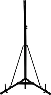 Obrázek produktu pro Skládací stojan na boxovací pytel 68 kg, volně stojící rám, výškově nastavitelný 182–230 cm, vybavení pro box a bojová umění, stabilní trojúhelníková základna, vysoce odolná ocel, držák na činkové kotouče, domácí trénink, posilovna