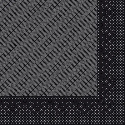 Produktbild von Tissue Deluxe Serviette Schwarz, 40 x 40 cm, 50 Stück - Mank