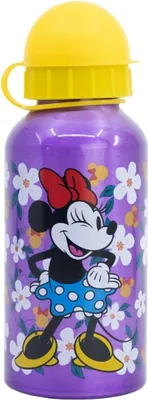 Zdjęcie produktu dla Butelka do picia Disney Minnie - aluminiowa, 400 ml, z bezpiecznym zamknięciem