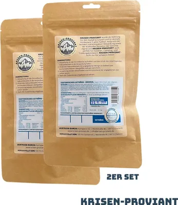 Produktbild von Krisen-Proviant 2er-Set isotonisches Getränk Orange 1l Notvorrat 5 Jahre haltbar