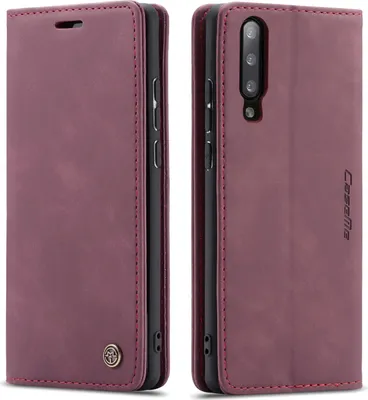 Produktbild von Xiaomi Mi 9 Hülle, LaimTop Retro Kunstledertasche TPU Innere, Kartenfächer, Magnetverschluss, Klapphülle mit Standfunktion Schutzhülle für Xiaomi Mi 9 Rot