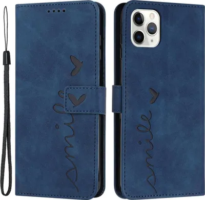 Produktbild von iPhone 12 / 12 Pro Hülle - Coverup Smile Klapphülle - Blau