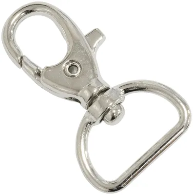 8 drehbare Karabinerhaken 360° mit Scharnier, 20 mm, Silber