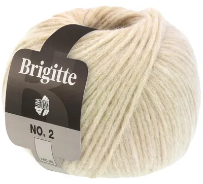 Produktbild von Lana Grossa BRIGITTE NO. 2 Wolle 50 g 140 m Alpaka Baumwolle Strickgarn Farbe 047 - Hellbeige