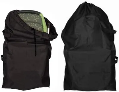 Productafbeelding van Kinderwagen transporttas - Reisbeschermhoes - Veilig reizen - Waterafstotend nylon - Universele maat - Zwart