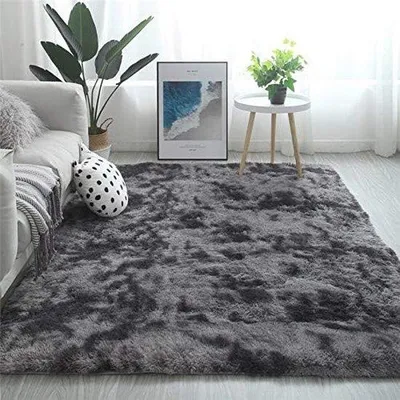 Obrázek produktu pro Chlupatý koberec do obývacího pokoje, s dlouhým vlasem, protiskluzový, 160 x 200 cm, podlahová krytina do ložnice