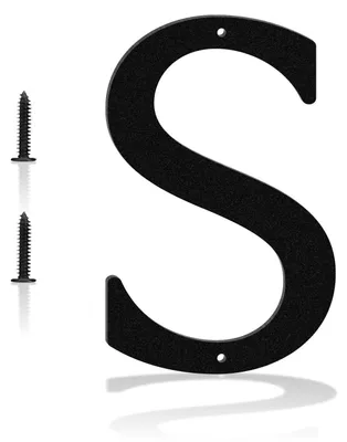 Produktbild von Moderne Hausnummer aus Metall, 17,8 cm, schwarz, einfach zu installieren