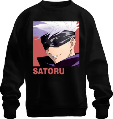 Produktbild von Satoru Gojo Jujutsu Kaisen Augenbinde Anime Ästhetik Fan Geschenk Uni Sweatshirt Pullover, Schwarz, L