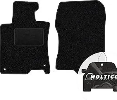 Produktbild von moto-MOLTICO Vorne Fußmatten Auto Velours Autoteppiche Schwarz Automatten Set 2-teilig passend für Honda Legend IV 2006-2012