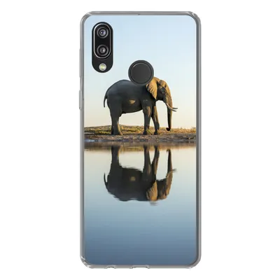 Produktbild von MuchoWow® Handyhülle Schutzhülle Hülle für Huawei P20 Lite (2020) Elefant - Wasser - Bäume - Tiere - Natur Silikon Softcase Handy Hülle - Kartenhalter