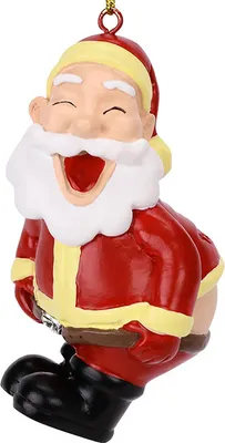 Produktbild von Weihnachtsmann-Hintern-Ornament, lustiges Weihnachtsmann-Weihnachtsornament aus Harz, freche Weihnachtsbaum-Hängedekoration für den Weihnachtsbaum, Heimdekoration