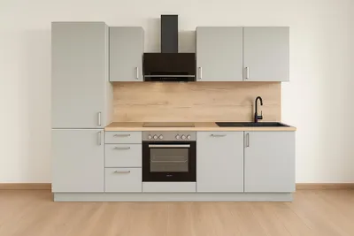 Immagine prodotto di Cucina GEBA "Dresden" 270 cm - senza elettrodomestici - grigio pietra - premontata - con accessori