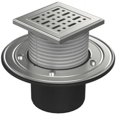 Produktbild von Chud?j Bodenablauf D110, Edelstahlflansch, Gitter FACE F1 386 B