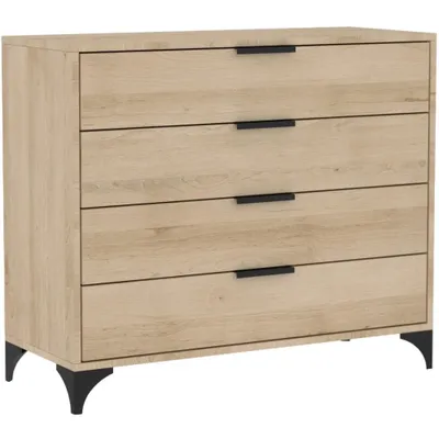 Produktbild von BEAUTYSOFA | Kommode HOME 4S 80 cm – Sideboard mit 4 Schubladen, Standschrank in Artisan, mit Griffen
