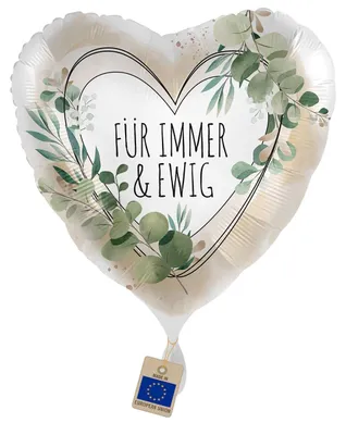 Productafbeelding van Folienballon Hartvorm 'Voor Altijd en Eeuwig' voor Bruiloften
