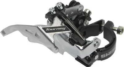 Immagine prodotto di SHIMANO EFDTY710TSX3 deragliatore Top-Swing Dual Pull FDTY710 fino a 48T, 63-66°, 31,8 mm, nero/argento