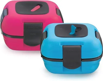 Produktbild von Famanu Isolierte Lunchbox - Thermo Lunchcontainer - Set von 2 in Blau und Rosa