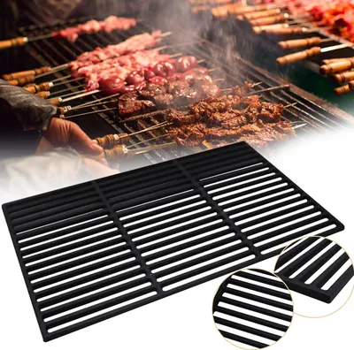 Obrázek produktu pro Jopassy Plynový grilovací rošt 60x40cm Litinový stolní rošt Krbový rošt BBQ litinový grilovací rošt