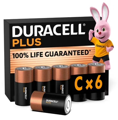 Productafbeelding van DURACELL Plus C alkalinebatterijen (6 stuks), 1,5V, LR14