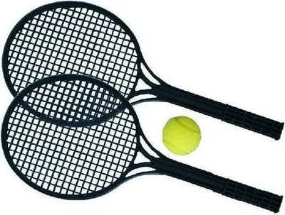 Produktbild von Softtennis - schwarz (2 Schläger, Ball)