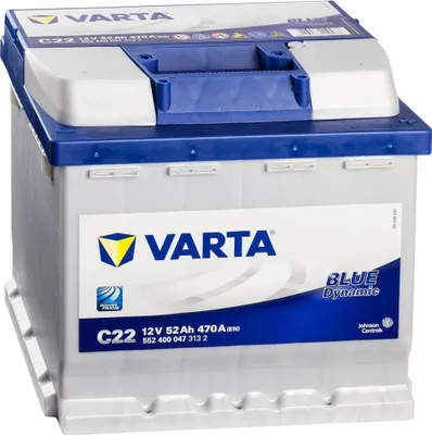 Produktbild von Varta Blue Dynamic, 52 Ah, 12 V, 470 A, Auto, B13, Blau, Weiß