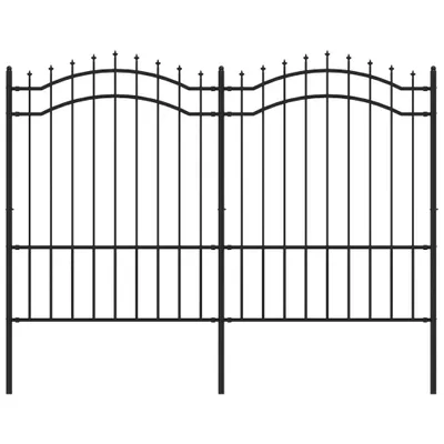 Immagine prodotto di vidaXL Recinzione da giardino con punte di lancia in acciaio nero 190 cm
