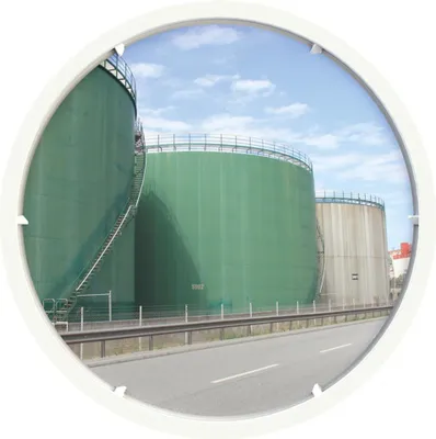 Produktbild von Verkehrsspiegel D.600mm Kunststoff,weiß 15m DANCOP
