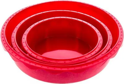 Image de Moules en silicone pour gâteaux et desserts, 16 cm, 20 cm, 26 cm, rouge, 4 recettes