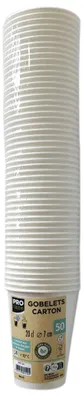 Image de PROnappe 89110I 50 gobelets à café jetables PROnappe 200,0 ml