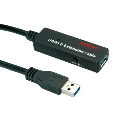Image de ROLINE 12.04.1071 câble USB USB 3.2 Gen 1 (3.1 Gen 1) 15 m USB A Noir