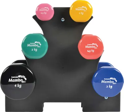 Produktbild von MAMBO Hanteln Vinyl 0,5 Kg bis 5 Kg 5 kg - grau 1 Paar
