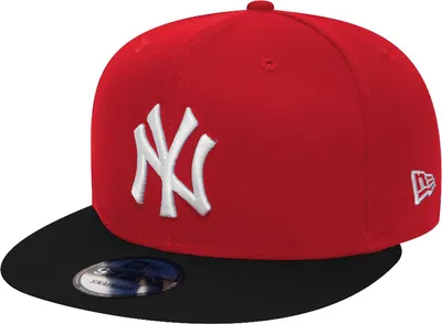 Produktbild von New Era Snapback Cap MLB Baumwolle Block NY Yankees Rot Schwarz, Cap:S/M