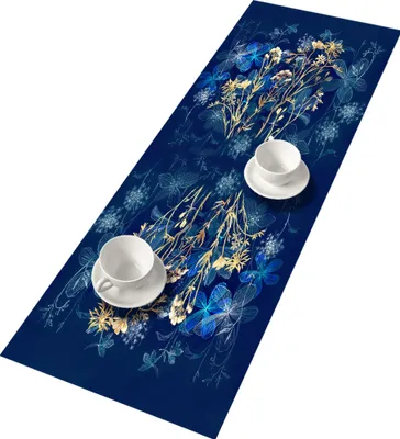 Produktbild von BERTONI Filz Tischläufer, Tischdecke mit Muster Bank Tischdekoration MIDNIGHT 95x33 cm